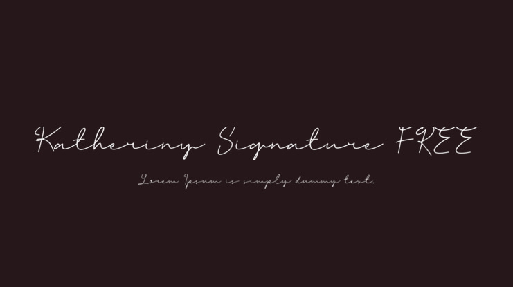 Katheriny Signature FREE Font