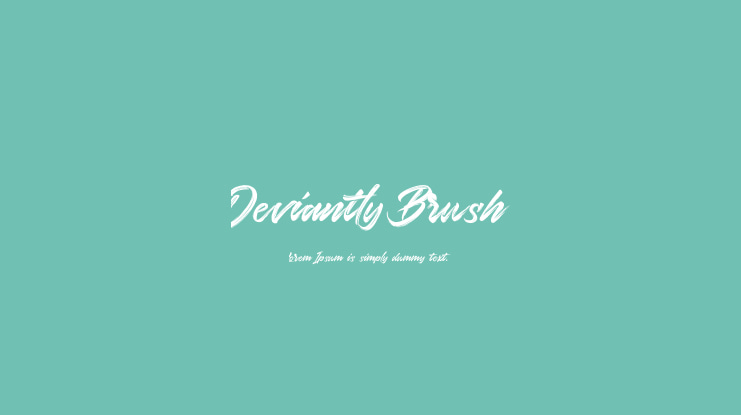 Deviantly Brush Font