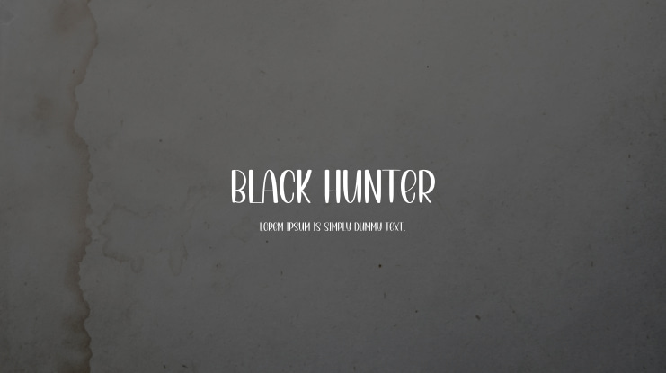 Black Hunter Font