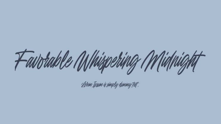 Favorable Whispering Midnight Font