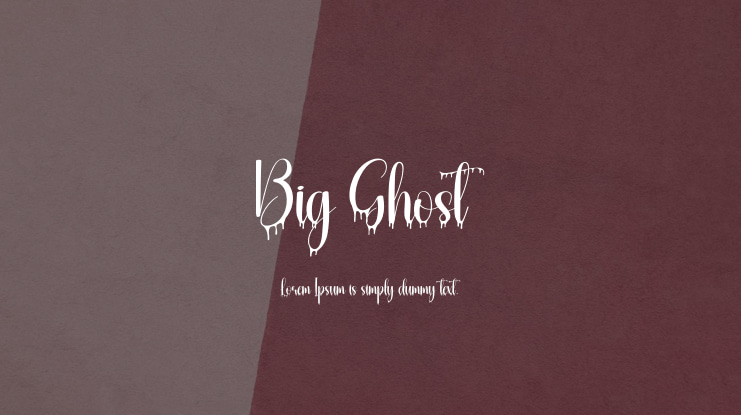 Big Ghost Font