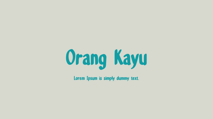 Orang Kayu Font