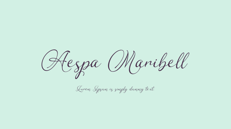 Aespa Maribell Font