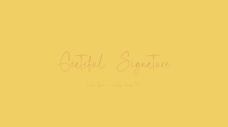 Grateful Signature Font