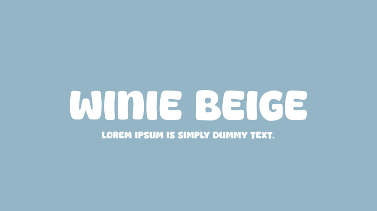Winie Beige Font