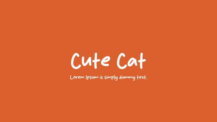 Cute Cat Font