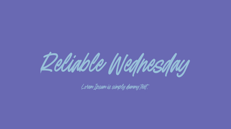 Reliable Wednesday Font