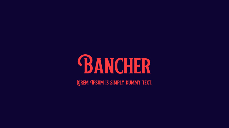 Bancher Font