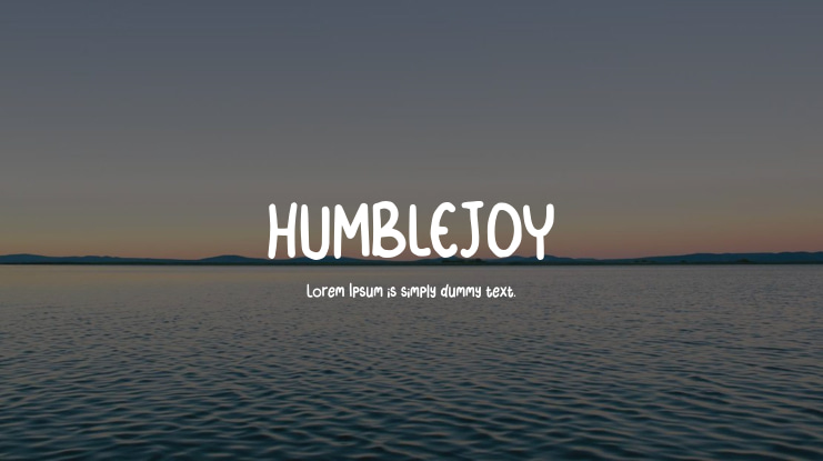 HUMBLEJOY Font