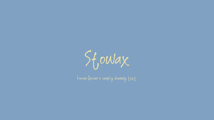Stowax Font