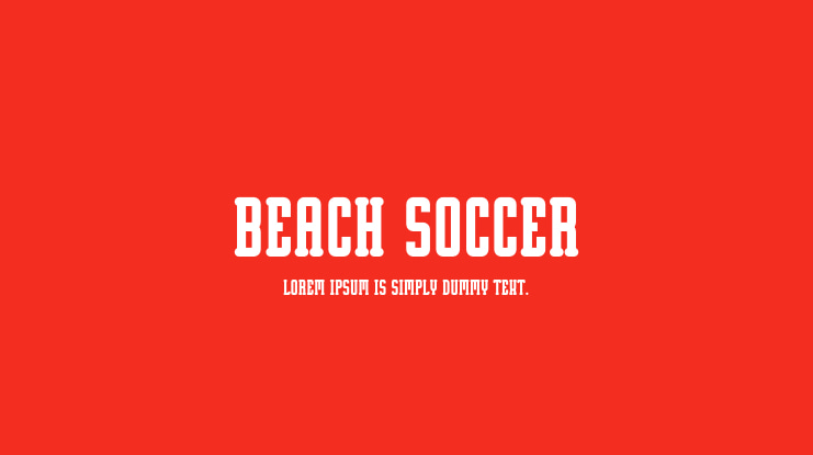 Beach Soccer Font