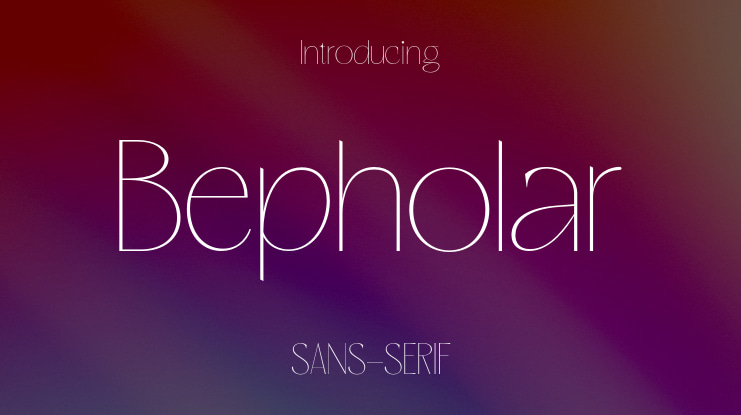 Bepholar Font