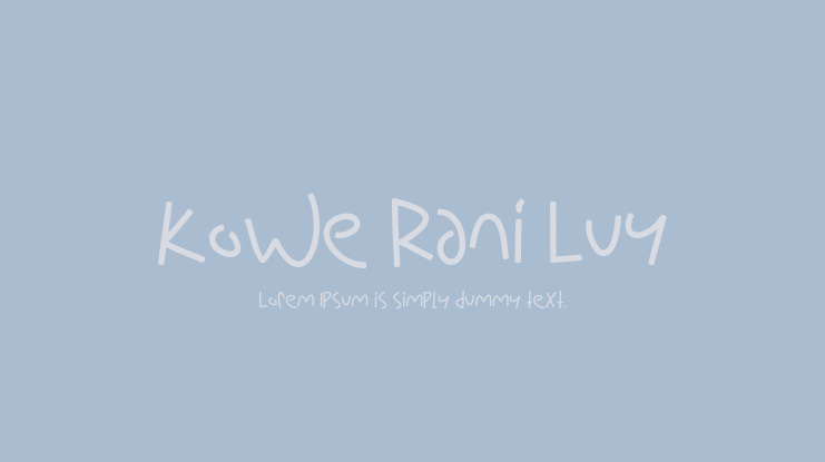 Kowe Rani Luy Font