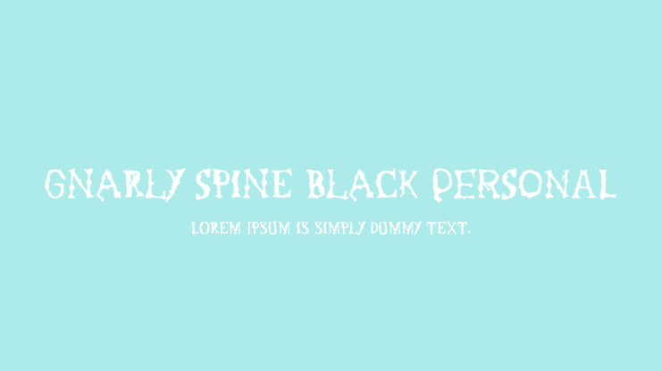 Gnarly Spine Black PERSONAL Font Family