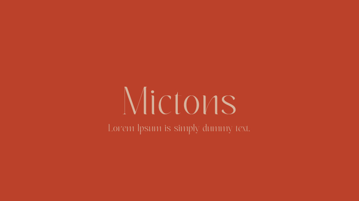 Mictons Font