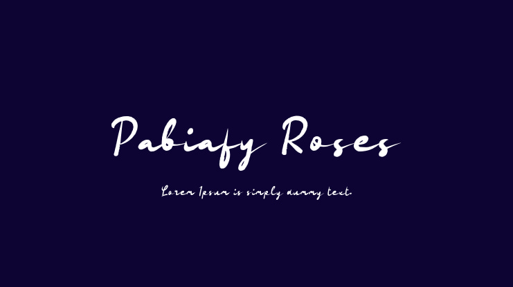 Pabiafy Roses Font
