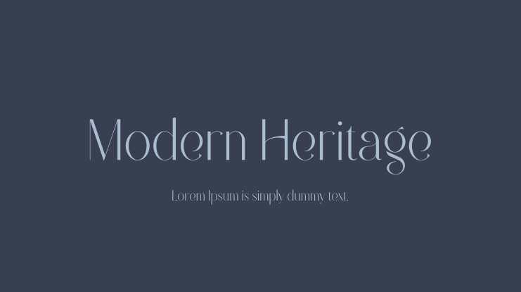 Modern Heritage Font