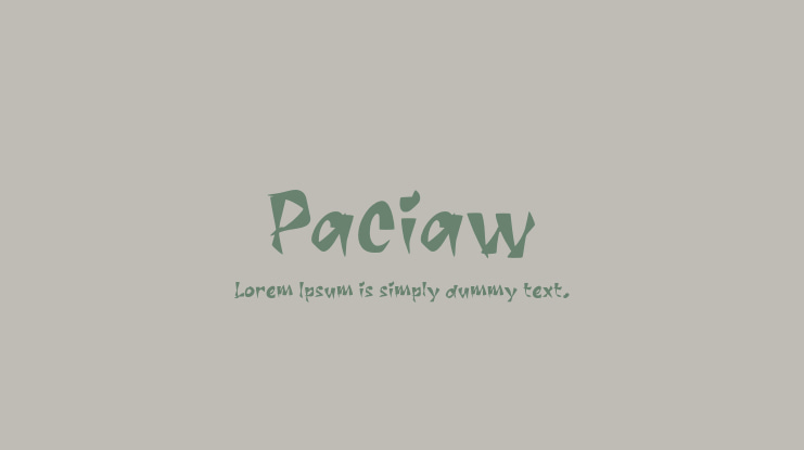 Paciaw Font