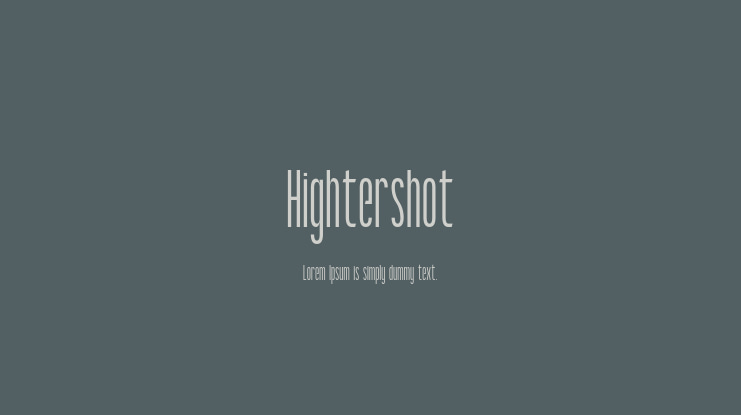 Hightershot Font Family