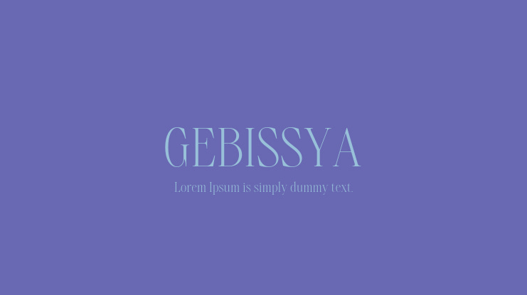 GEBISSYA Font