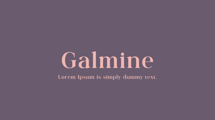 Galmine Font