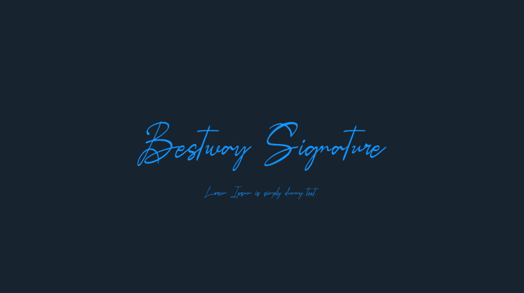 Bestway Signature Font