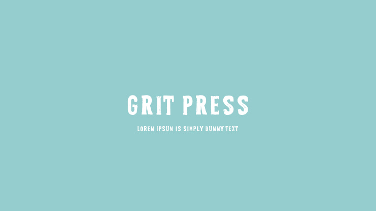Grit Press Font