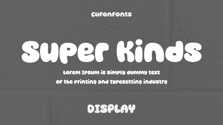Super Kinds Font