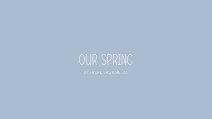 Our Spring Font