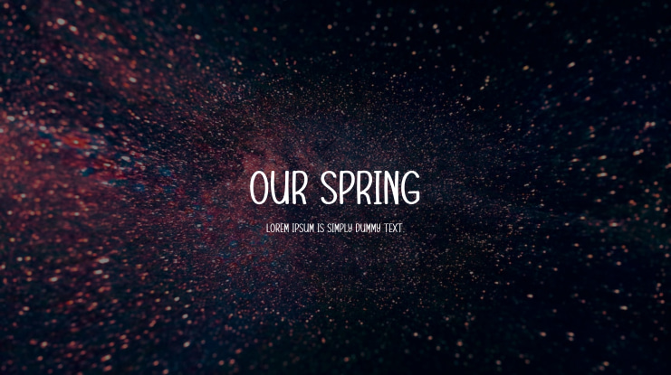 Our Spring Font
