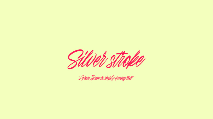 Silver stroke Font