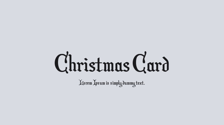 Christmas Card Font