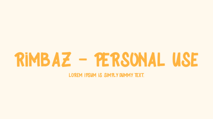 Rimbaz - Personal Use Font