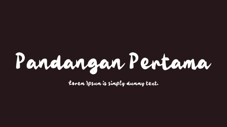Pandangan Pertama Font