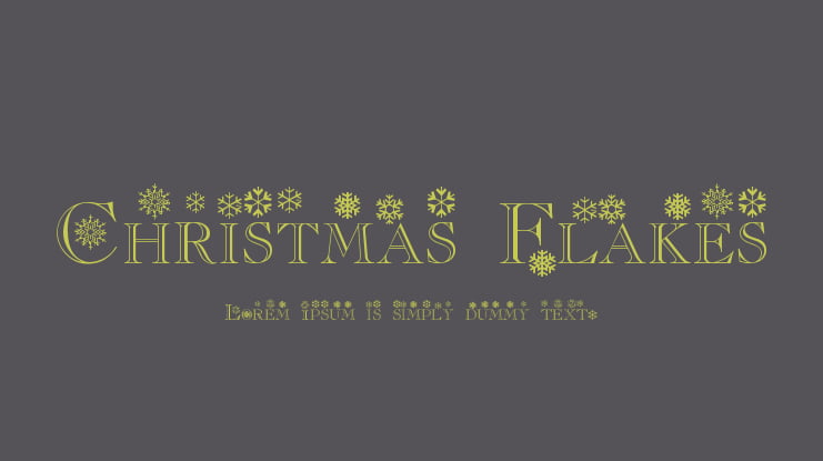Christmas/Flakes Font Family