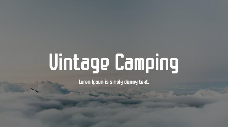Vintage Camping Font