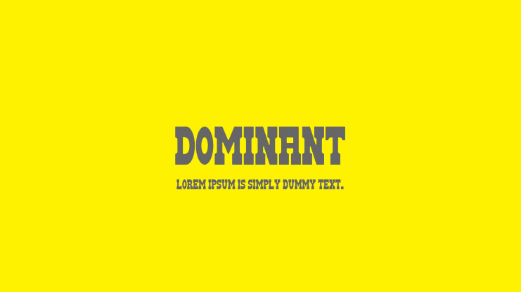 DOMINANT Font Family
