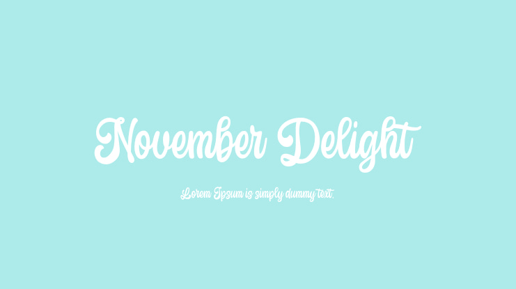 November Delight Font
