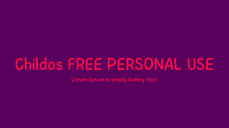 Childos FREE PERSONAL USE Font Family
