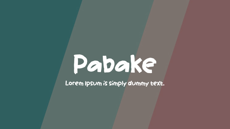 Pabake Font