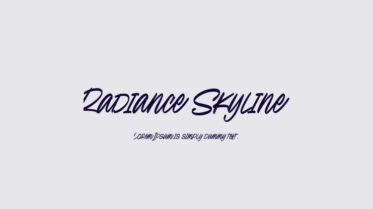 Radiance Skyline Font
