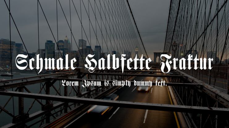 Schmale Halbfette Fraktur Font