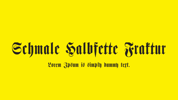 Schmale Halbfette Fraktur Font