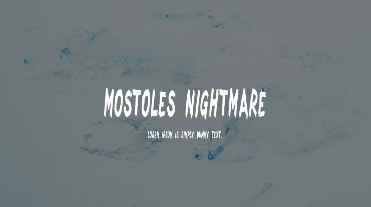 Mostoles Nightmare Font