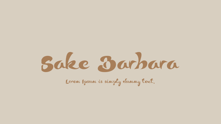 Sake Barbara Font