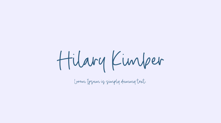 Hilary Kimber Font
