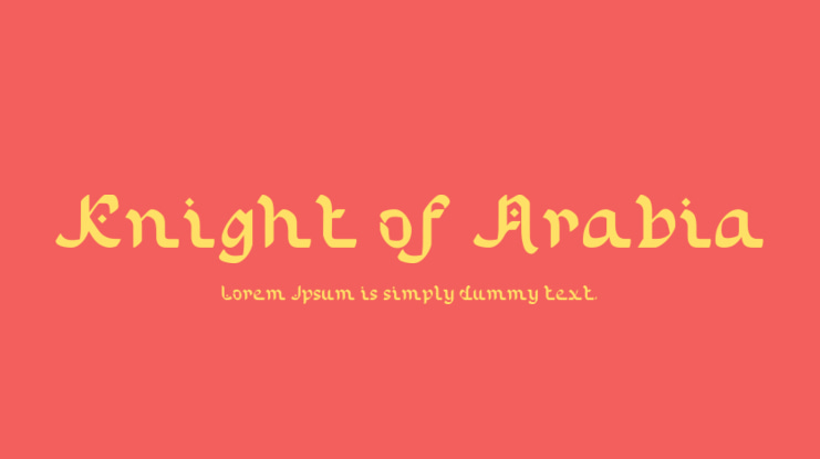 Knight of Arabia Font