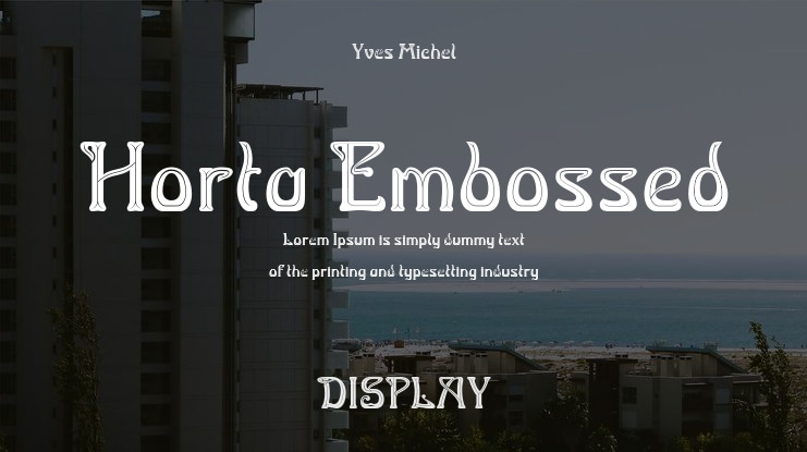 Horta Embossed Font