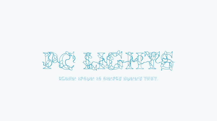 PC Lights Font