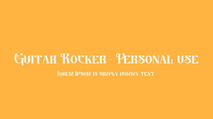 Guitar Rocker - Personal use Font